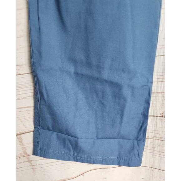 Butter-Soft Large Blue Scrub Pants with Elastic Waist, Drawstring - Picture 4 of 8